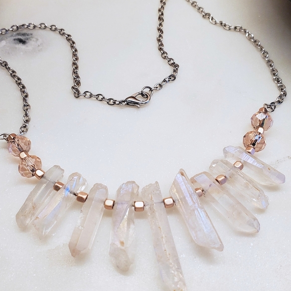 Angel Aura Quartz Crystal Chakra Necklace - Picture 5 of 9